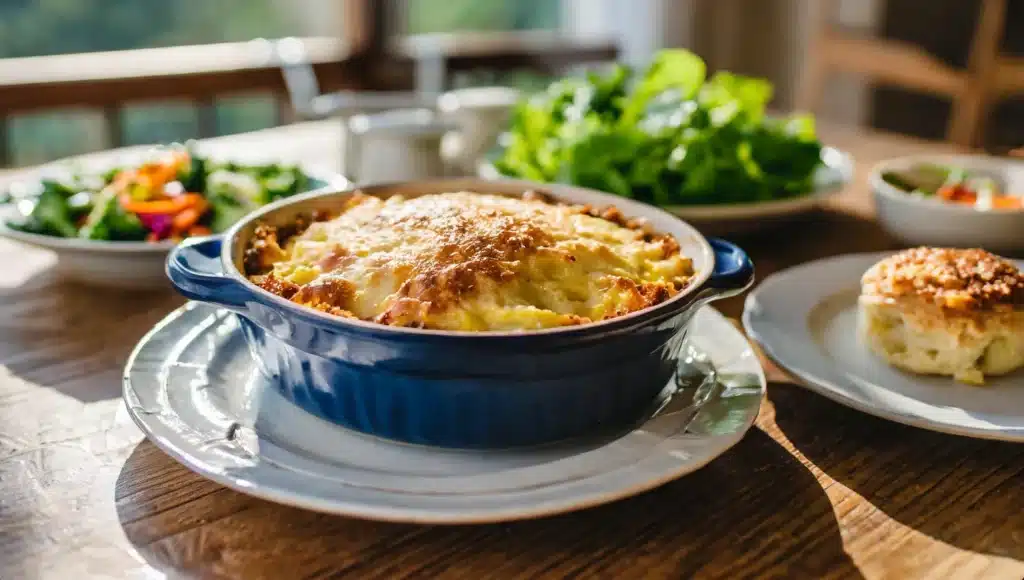How do you reheat chicken cobbler in the oven