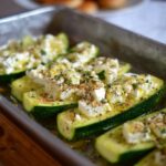 Courgettes feta au four