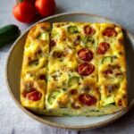 Clafoutis courgettes thon tomates cerises