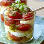 Tiramisu tomate-mozzarella et pesto