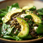 salade lentilles avocat