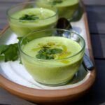 Soupe froide courgette et basilic