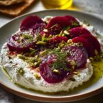 Feta battue et betteraves marinée