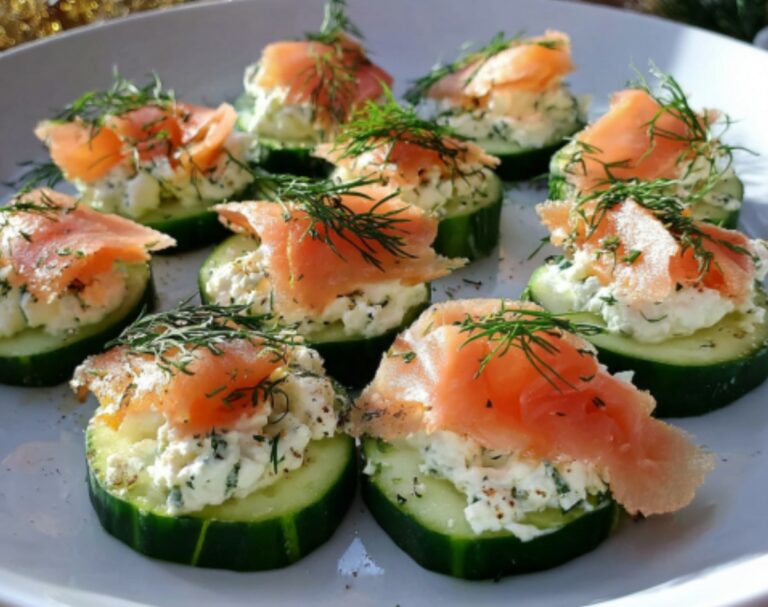bouchées concombre saumon